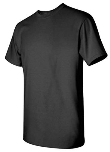 Photo 1 of  Men's Classic Heavy Cotton T-Shirt, Black, 2XL (Pack of 2)