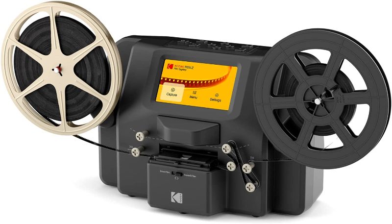 Photo 1 of KODAK REELZ 8mm & Super 8 Films Digitizer Converter with Big 5” Screen, Scanner Converts Film Frame by Frame to Digital MP4 Files for Viewing, Sharing & Saving on SD Card for 3” 4” 5” 7” Reels

