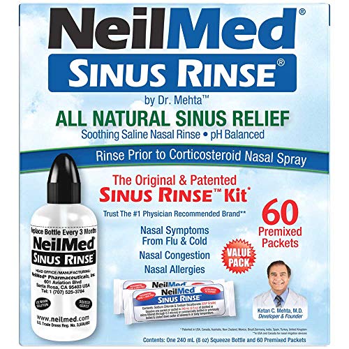 Photo 1 of  NeilMed Sinus Rinse - A Complete Sinus Nasal Rinse Kit With 60 Premixed Packets Exp---2024-04