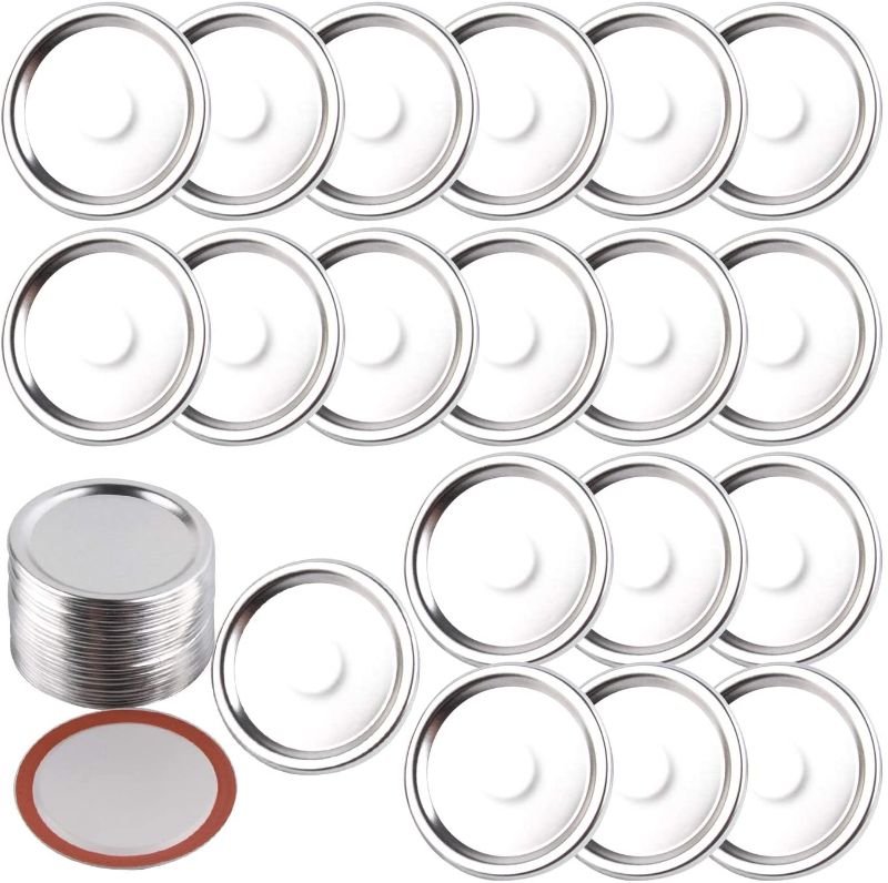 Photo 1 of 140 Pack Canning Lids Regular Mouth Mason Jar Llids Regular Mouth Lids for Mason Jar Canning Llids Mason Jar Lids with Silicone Seal