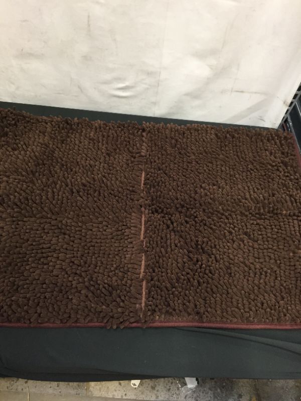 Photo 2 of Bathroom Rug Non Slip Bath Mat Water Absorbent Super Soft Shaggy Chenille Machine Washable Dry Extra Thick Perfect Absorbent Best Small Plush Carpet for Shower Floor