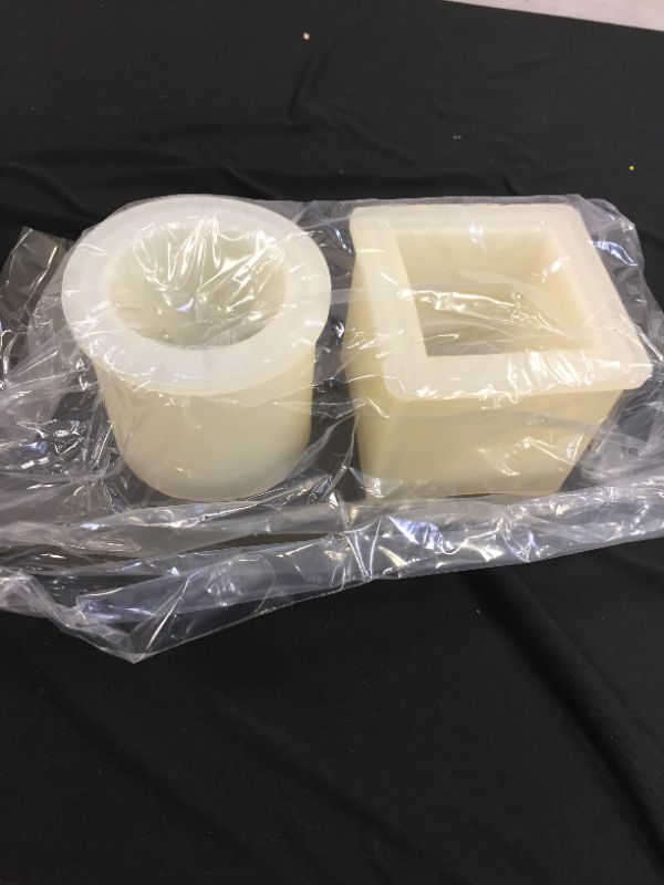Photo 1 of 2 PK DIY plant pot mold , cube and cylinder resin planter mold 