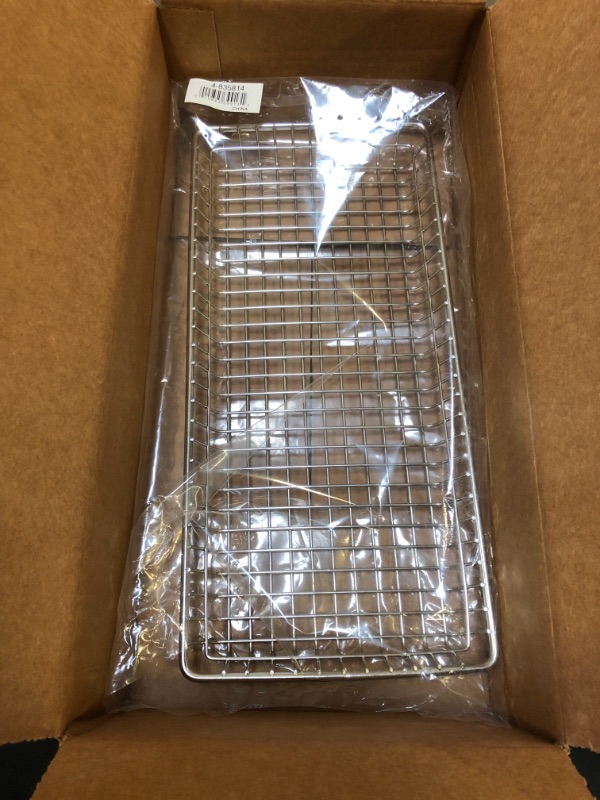 Photo 3 of 14" x 7" Stainless Steel Rectangular Grid Basket, Clipper Mill by GET 4-835814 (Qty,1)
