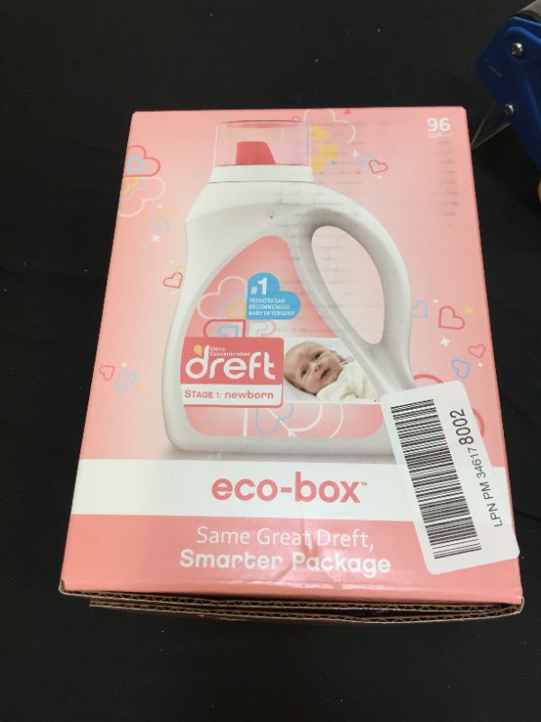 Photo 2 of Dreft Stage 1: Baby Liquid Laundry Detergent Soap Eco-Box, Natural for Newborn, or Infant, Ultra Concentrated HE, 96 Loads - Unscented and Hypoallergenic for Sensitive Skin
