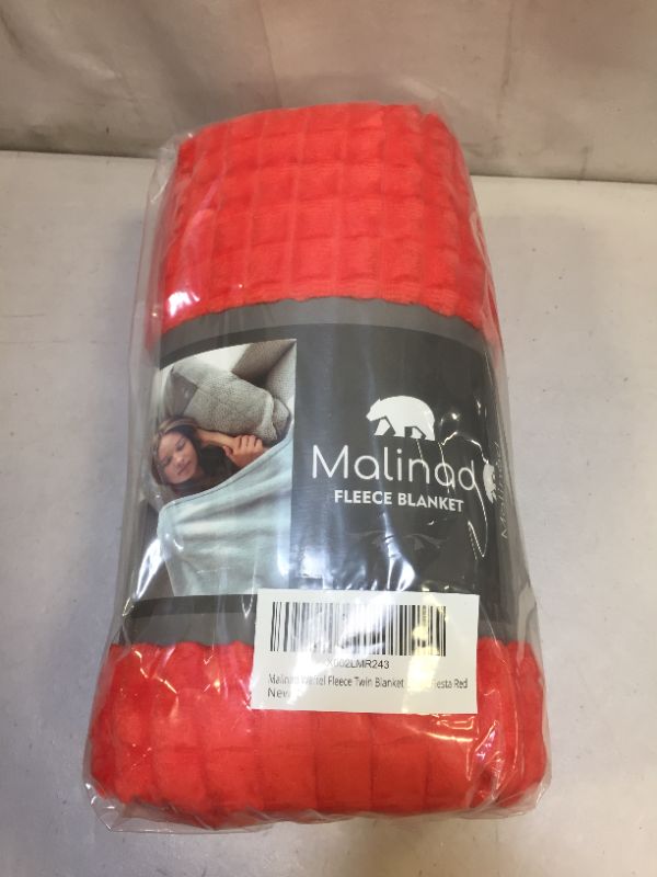 Photo 1 of 
Throw Blankets – 60”x80”, Twin Size, Fiesta Red - Waffle Blanket - Lightweight Flannel Fleece - Soft, Cozy - Perfect for Bed, Sofa, Couch