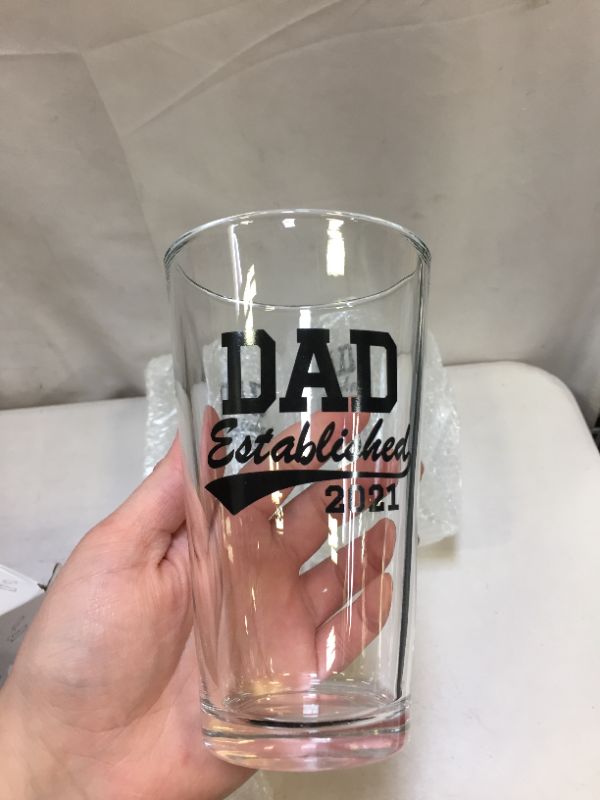 Photo 3 of 
Dad Established 2021 Funny Beer Glass, Dad Pint Glass - Dad Gifts for Birthday, Christmas, Father's Day - Gift Idea for Men, Dad, New Dad, Husband 3 pack 