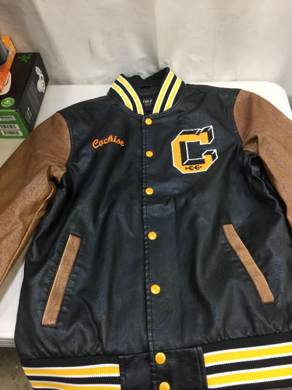 Photo 2 of Cochise Cooley High School Varsity Letterman Leather Bomber Jacket
size M