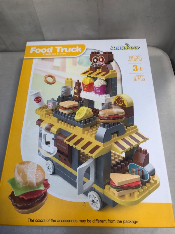Photo 1 of 
117 Pcs Building Blocks Toy Set, Mini STEM Dining Cart Foods Stacking Bricks, Christmas Birthday Gifts for Toddlers Kids Boys Girls Age 3 4 5 6 7 8 9 10