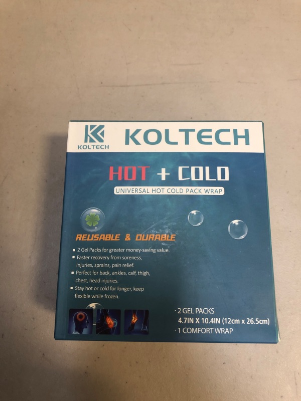Photo 2 of 
KOLTECH 2pcs Reusable Gel Ice Packs with Wrap Hot/Cold Therapy Compress for Injuries Recovery, Pain Relief for Migraine, Neck, Elbow, Wrist, Back, Knee, Ankle
