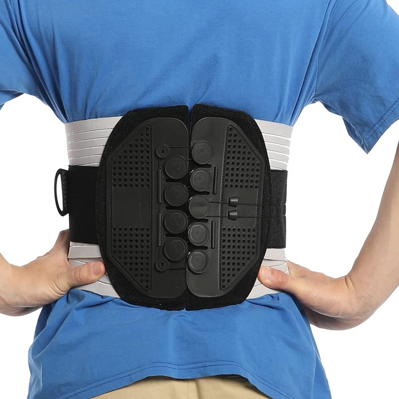 Photo 1 of LSO Back Brace For Lower Back Pain - Lumbar Back Brace, Pulley System Lumbar Support Belt, Back Support Belt Relief for Back Pain, Lumbar Strain, Sciatica, Scoliosis, Herniated Disc, 27-39inch - LARGE 
