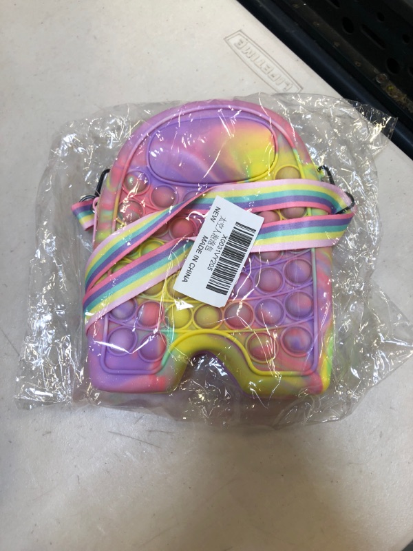 Photo 1 of Iqimott Pop Purse for Girls Boys, Pop Shoulder Bag School Fidget Crossbody Bag for Kids Adults, Pop Bubbles Fidget Toy
