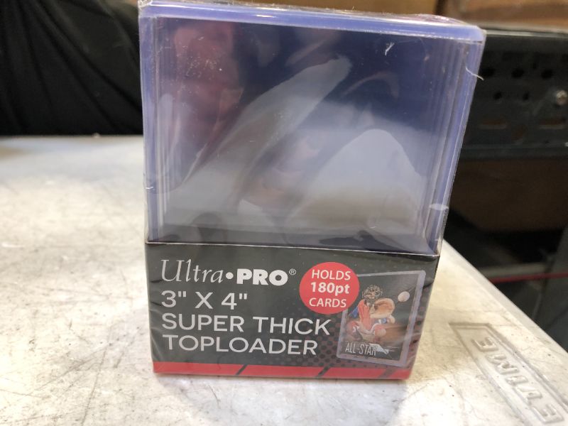 Photo 2 of Ultra Pro 3" X 4" Super Thick 180PT Toploader 10ct
