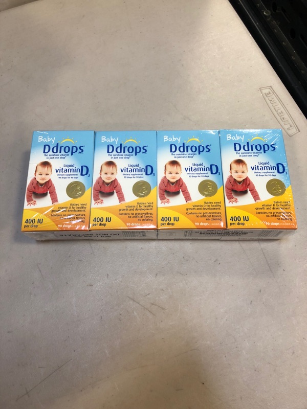 Photo 2 of Ddrops Baby 400 Iu 90 Drops 0.08 Fluid Ounce (4 Pack)
EXP - 9 -2024 