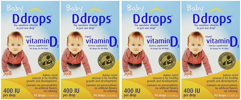 Photo 1 of Ddrops Baby 400 Iu 90 Drops 0.08 Fluid Ounce (4 Pack)
EXP - 9 -2024 