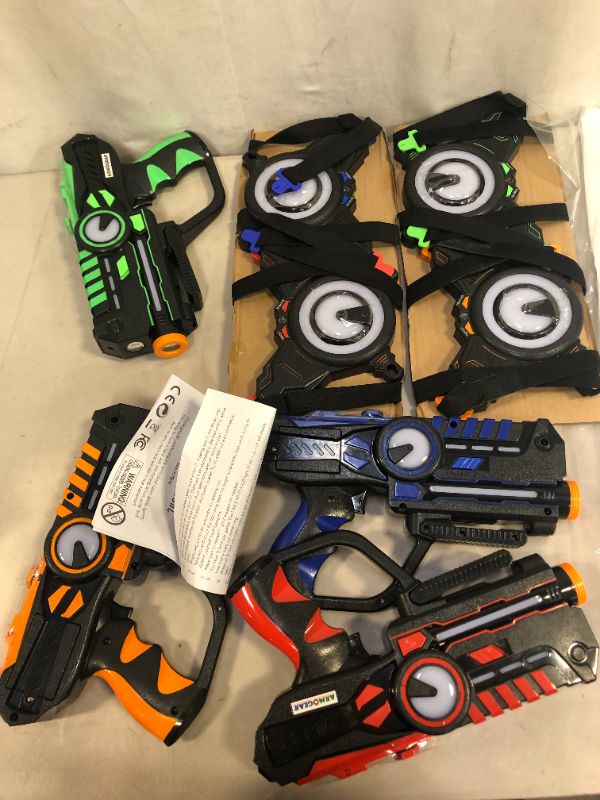 Photo 1 of Infrared Laser Tag Guns and Vests - Laser Battle Mega Pack of 4 - Infrared 0.9mW
