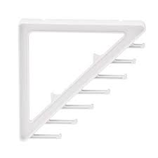 Photo 1 of Amazon Basics Closet Bracket with Extra Diagonal Storage - Small, White, 2-Pack
