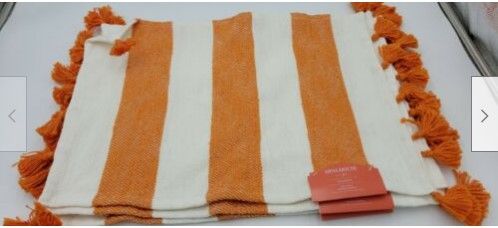 Photo 1 of 3-opalhouse Placemats 100% Cotton orange/white