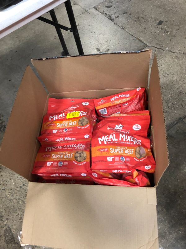 Photo 1 of 24 pack, best if used by oct 30 2021, Stella & Chewy's Freeze-Dried Raw Stella's Super Beef Meal Mixers Grain-Free Dog Food Topper - read notes