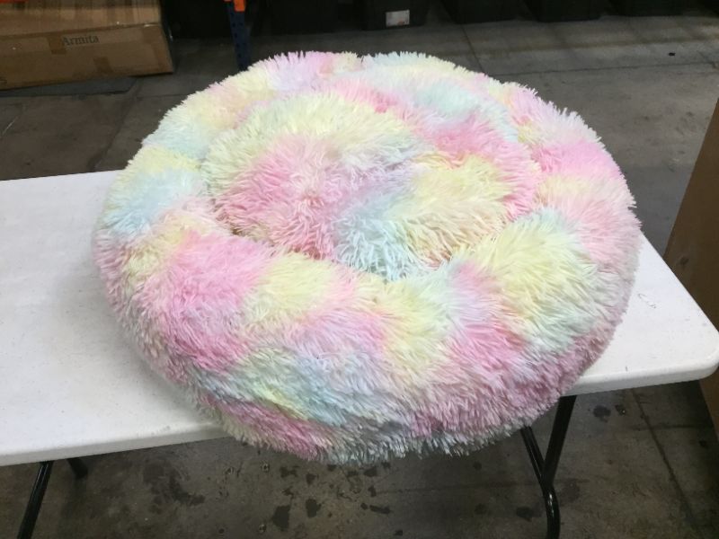Photo 1 of 25 inch wide rainbow pet bed for small/medium dogs