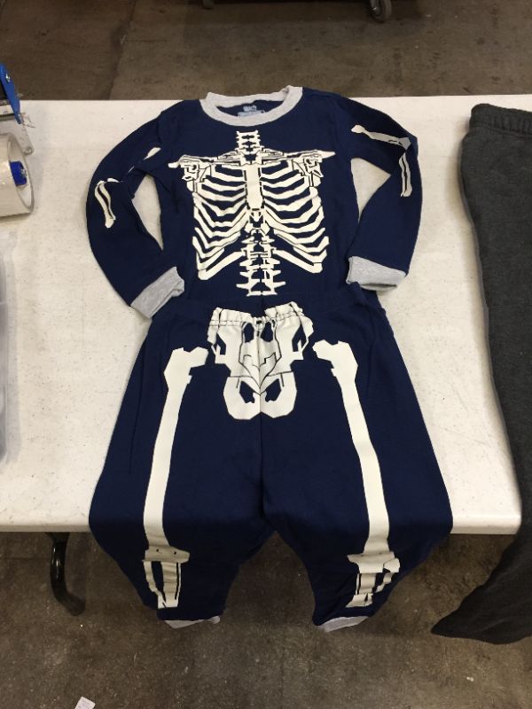 Photo 1 of boys skeleton pajamas blue size 8