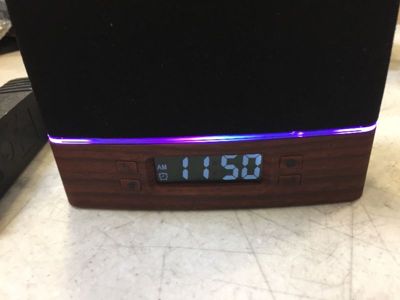 Photo 3 of ART SOUND TIME WAVE DIGITAL CLOCK WIRELESS SPEAKER WITH BLUETOOTH ALARM CLOCK REACTIVE MULTICOLORED LED BUILT-IN RECHARGEABLE BATTERY AND CHARGING CABLE NEW IN BOX $75