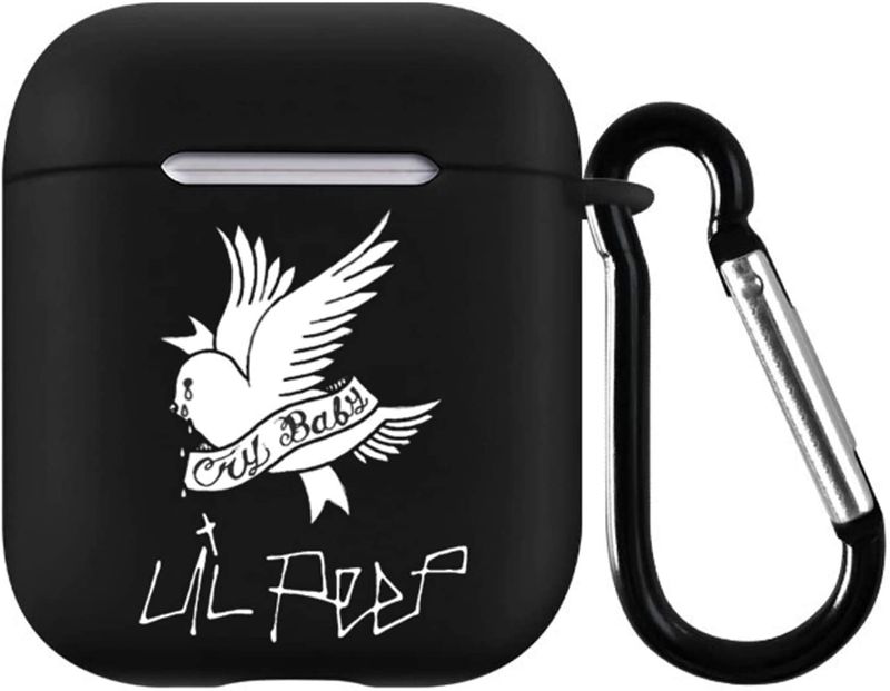 Photo 1 of Lil Peep Airpods Case Cute TPU Protective Cover Skin with Keychain for Girls Compatible with Apple Airpods 1&2
