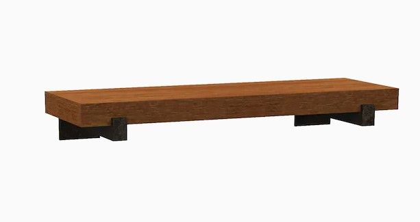 Photo 1 of allen + roth Dark Oak 24-in L x 7.8-in D Wood Shelf Kit (1 Shelves)
