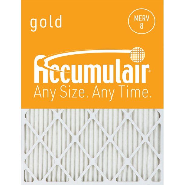 Photo 1 of 20x23x1 (19.5 x 22.5) Accumulair Gold 1-Inch Filter (MERV 8) (2 Pack)