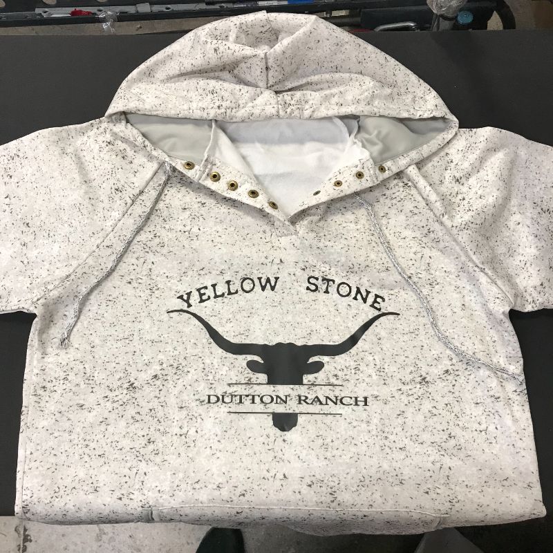 Photo 1 of 9 pack, Yellow Stone Dutton Ranch hoodies - poor quality and bad sizing. all sizes range around a men's large but are assorted