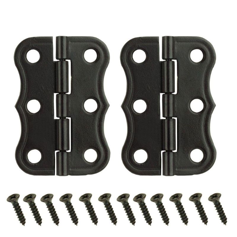 Photo 1 of 4 pack, Cabinet Hinges: Hinges 2 in. x 1-3/8 in. Oil-Rubbed Bronze Decorative Broad Hing