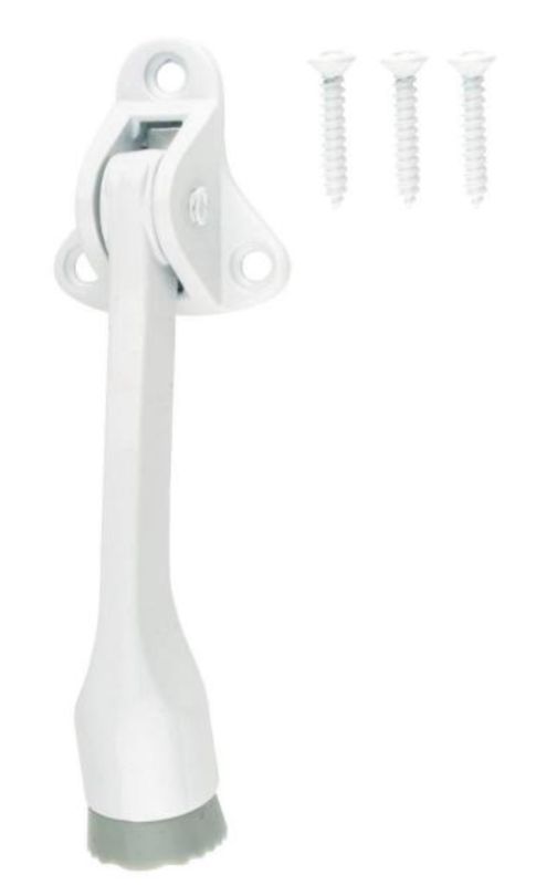 Photo 1 of 2 pack, Everbilt White Solid Kick Down Doorstop