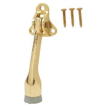 Photo 1 of 5 pack, Everbilt Bright Brass Kick Down Door Stop