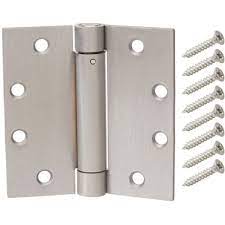 Photo 1 of Everbilt Adjustable Spring Hinge Satin Chrome Finish 4-1/2-Inch 15494
