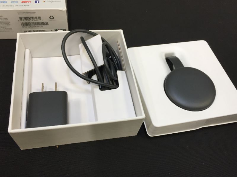 Photo 4 of Brand New Google Chromecast 3rd Gen Streaming Media Player - Charcoal
