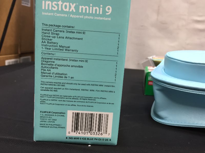Photo 5 of Fujifilm Instax Mini 9 Instant Film Camera - Instant Film - Ice Blue(battery not included)
