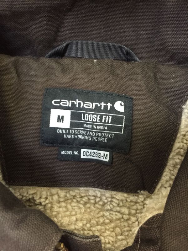 Photo 4 of Carhartt Men's Loose Fit Washed Duck Sherpa-Lined Coat medium
