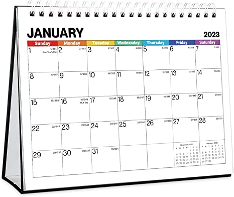 Photo 1 of Dunwell Small Desk Calendar 2022-2023 - (Colorful, 8x6"), Use Standing Calendar to June 2023, Premium Paper, Easel Calendar 2022, Stand Up Calendar for Desktop
