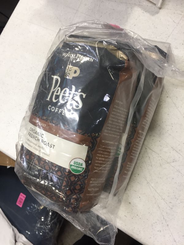 Photo 2 of 2 pack, Peet's Coffee, Dark Roast Whole Bean Coffee - Organic French Roast 18 Ounce Bag, USDA Organic
