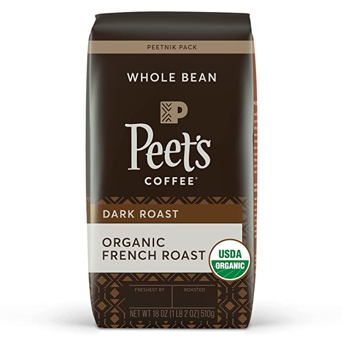 Photo 1 of 2 pack, Peet's Coffee, Dark Roast Whole Bean Coffee - Organic French Roast 18 Ounce Bag, USDA Organic
