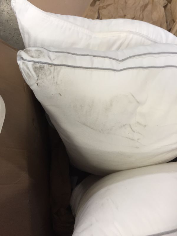 Photo 2 of 6 assorted pillows, new but some dirty from falling on floor