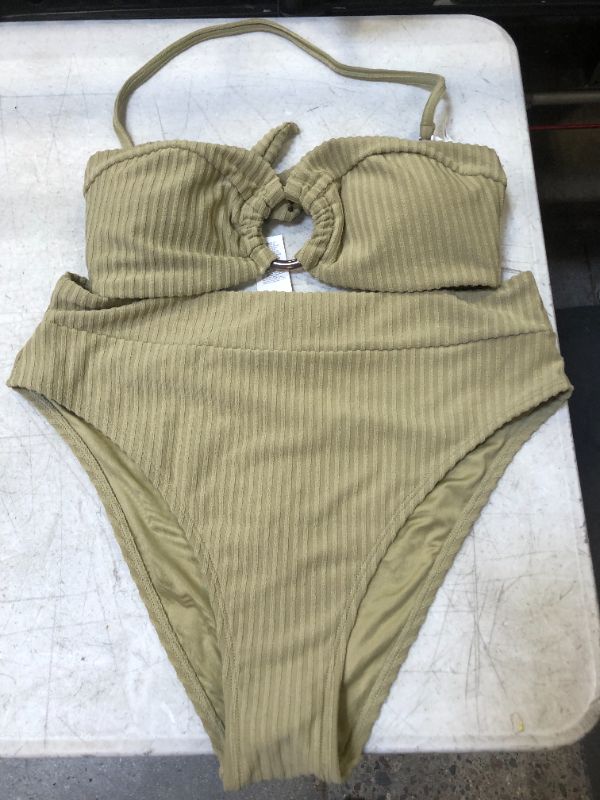 Photo 3 of Lizeth Textured O-Ring Back Tie Bikini Size L