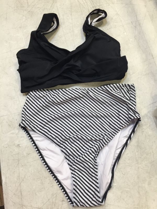 Photo 3 of 2 Piece Halter Bikini Swimsuit, Swim Shorts Split Push Up Two-Piece Size M