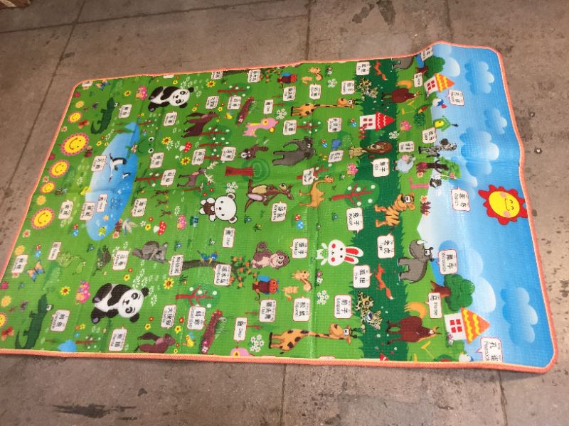 Photo 1 of  Reversible Baby Foam Play Mat Roll up Waterproof Large Baby Crawling Mats for Playing Learning 