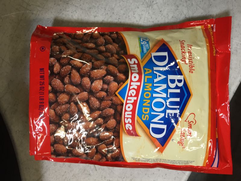 Photo 2 of Blue Diamond Almonds Smokehouse Flavored Snack Nuts, 25 Oz Resealable Bag (Pack of 1)EXP 3/22