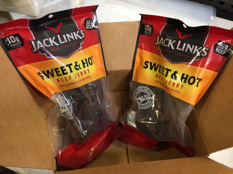 Photo 2 of 2 count Jack Link?s Sweet Hot Beef Jerky 2x 9 oz * NEW Sealed Exp 10 07 2022
