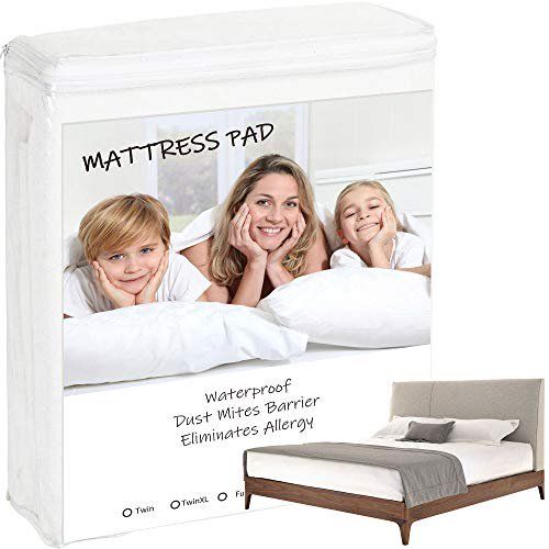 Photo 1 of anuwaa mattress pad cover with strip breathable bedding quilted fitted mattress king