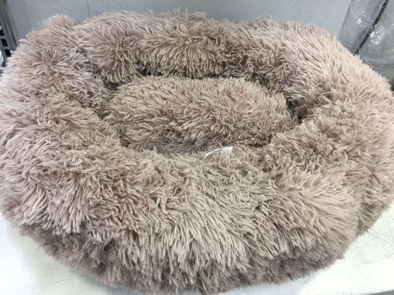 Photo 2 of 30 x 30 inches dog bed circle shape color beige 