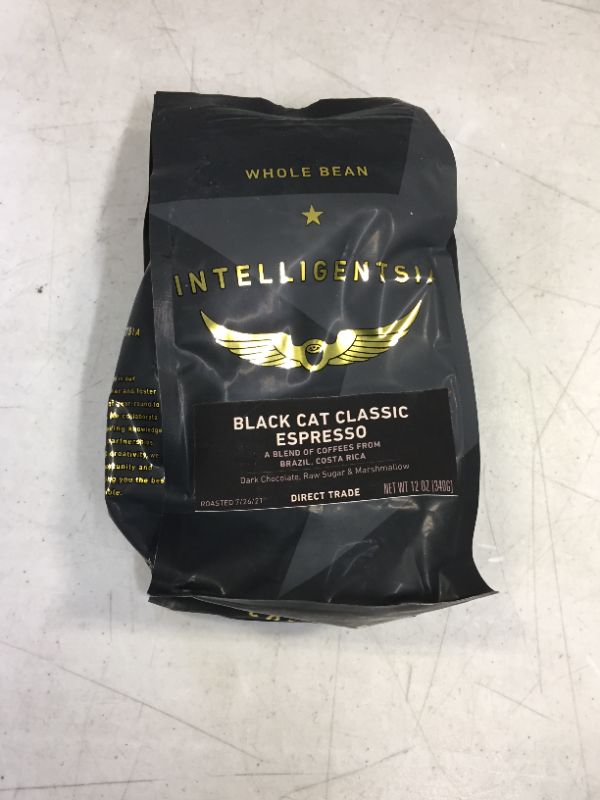 Photo 2 of Intelligentsia Direct Trade Black Cat Classic Espresso Roast Dark Roast Whole Bean Coffee -12oz---BEST BY DATE WAS OCT 24 2021---
