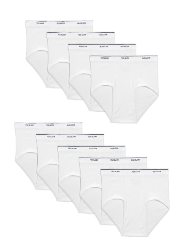 Photo 1 of Fruit of the Loom Men's Cotton White Briefs, Super Value 9 Pack
Size: XL