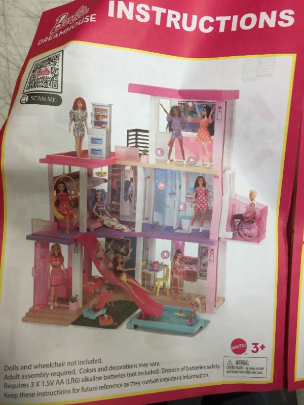 Photo 3 of Barbie DreamHouse Dollhouse with Pool, Slide, Elevator, Lights & Sounds 3.75'
